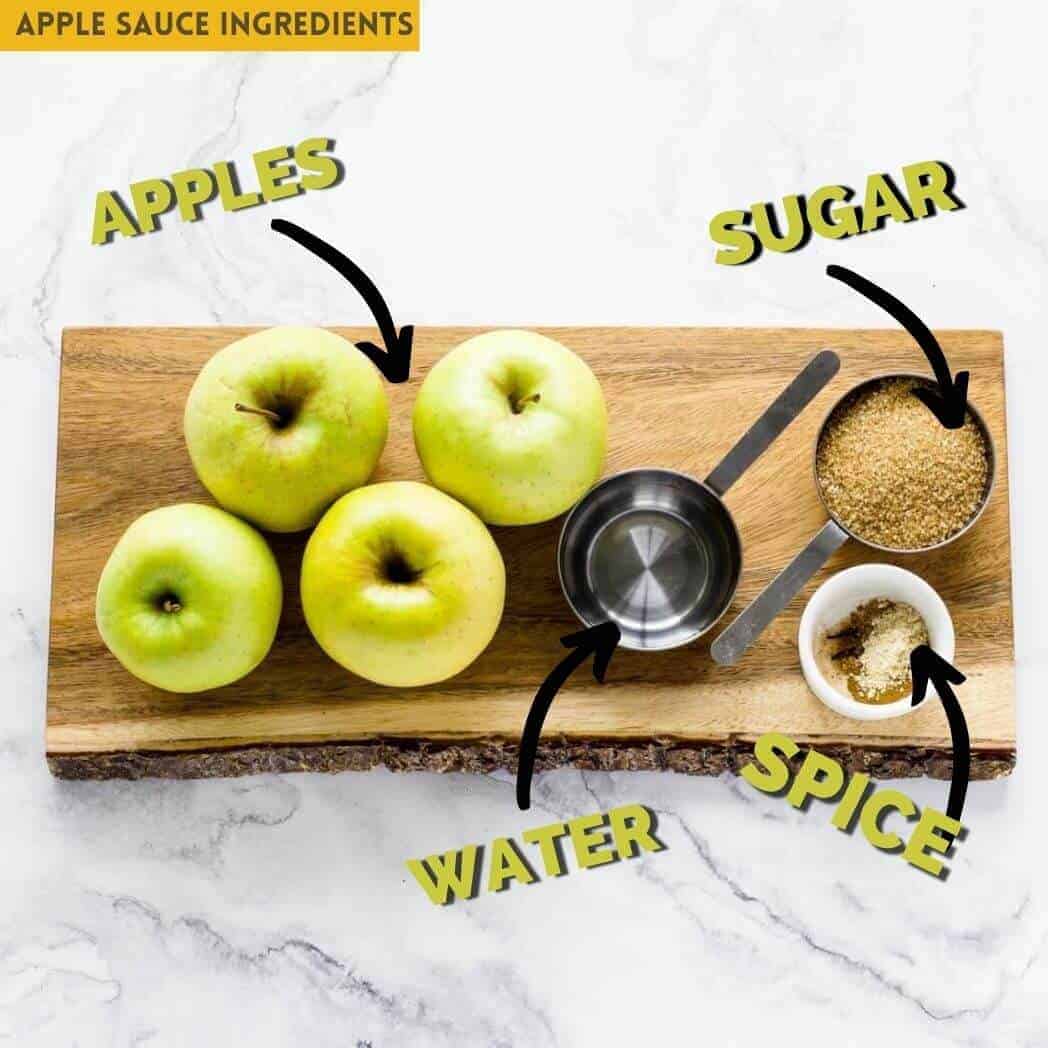 ingredients needed to make apple sauce