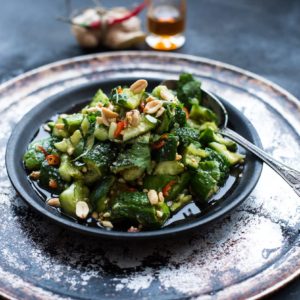 Spicy cucumber salad