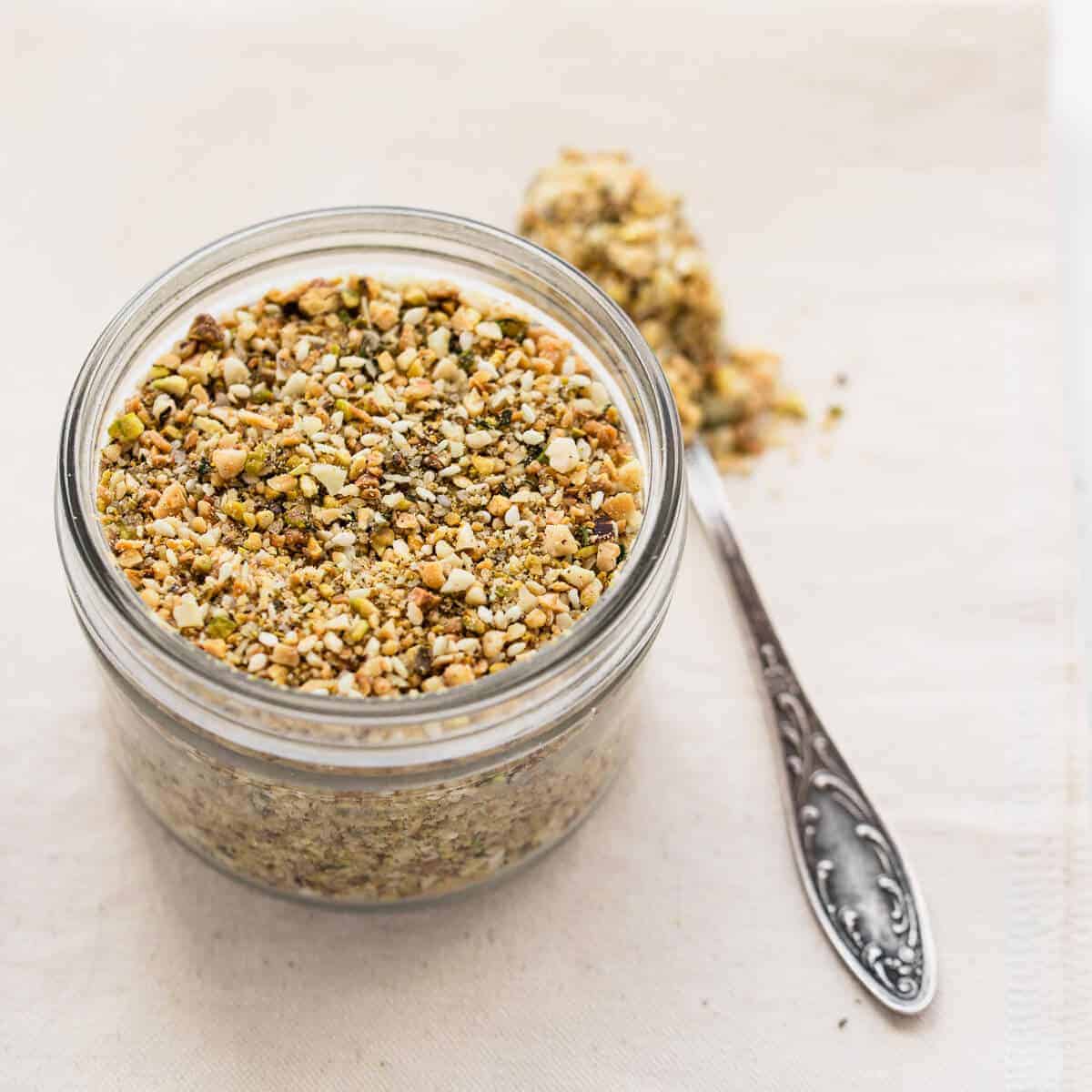 dukkah in a kilner jar