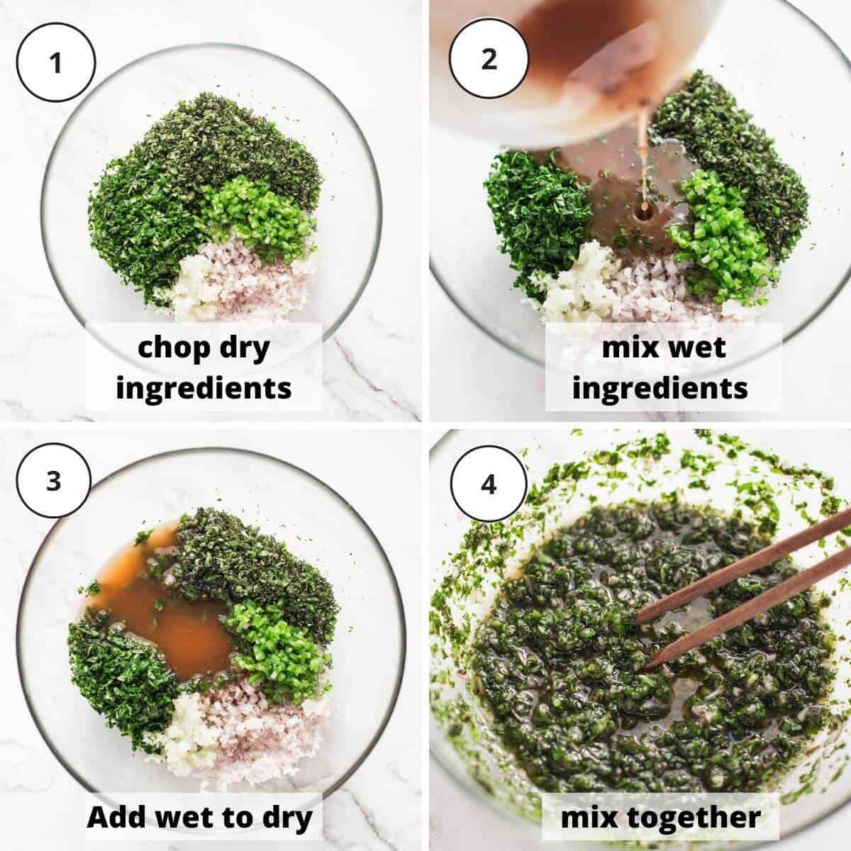 how to make chimichurri sauce picture steps