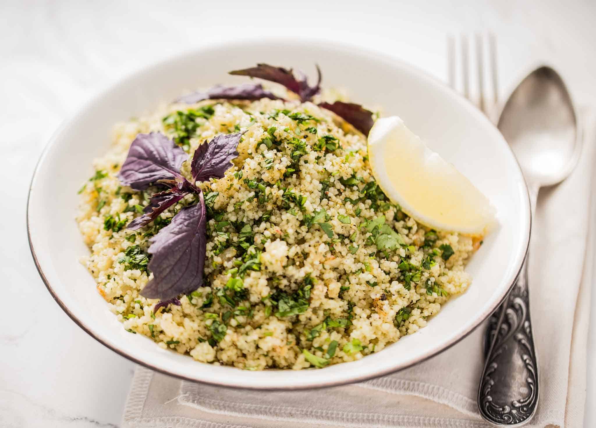 Perfectly cooked couscous can be a light snack by itself or a side dish for many other dishes like stews and curries. This incredibly easy couscous recipe takes less than 15 minutes to cook and one sure to bookmark as a favourite.