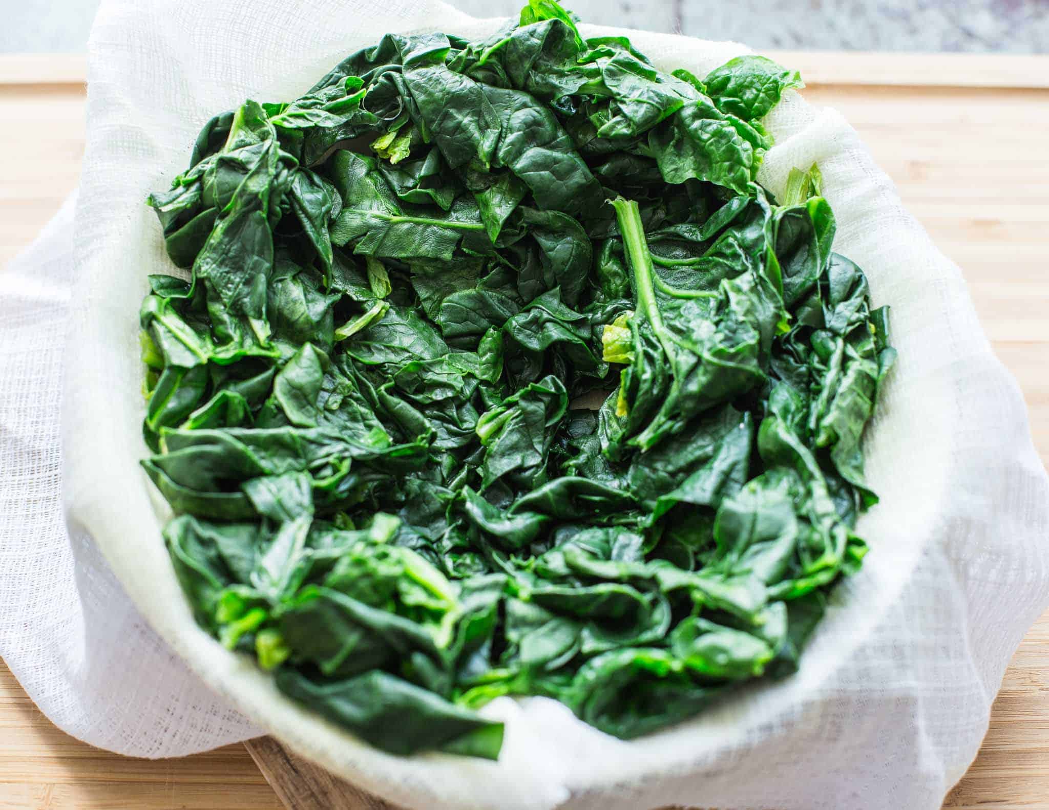 steamed spinach