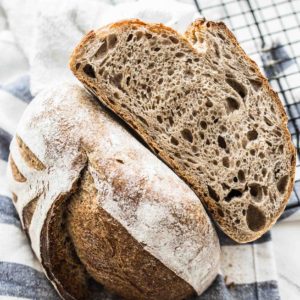Healthy Slow Fermented Flaxseed Sourdough Bread