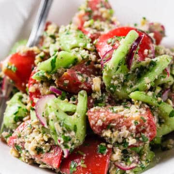 cucumber and tomato salad.