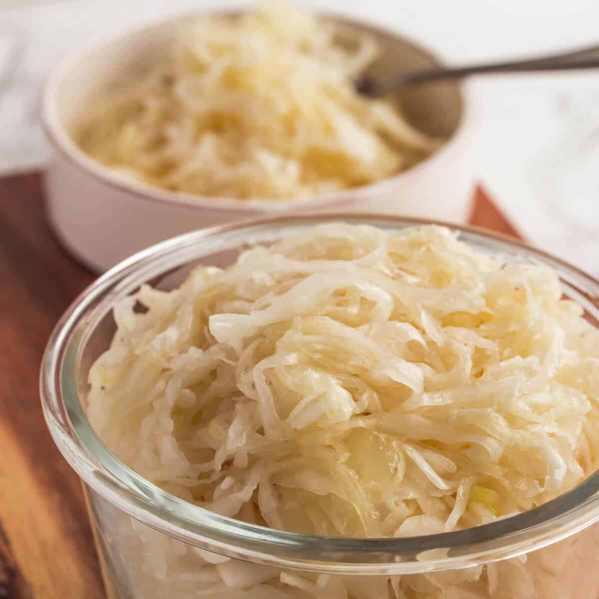 homemade sauerkraut fermented and ready to eat