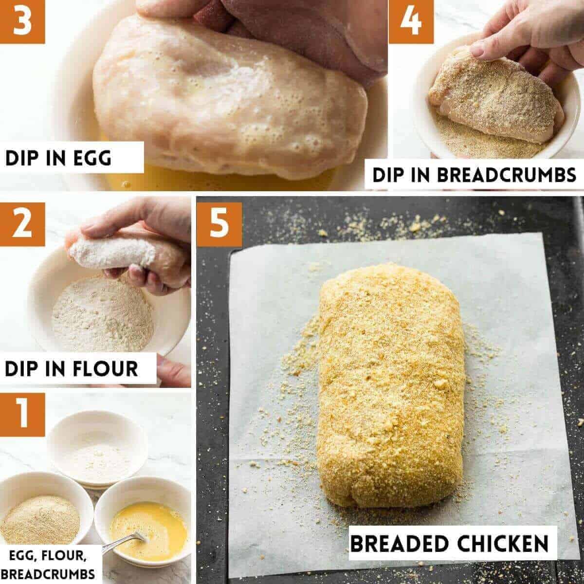 step by step guide to bread chicken
