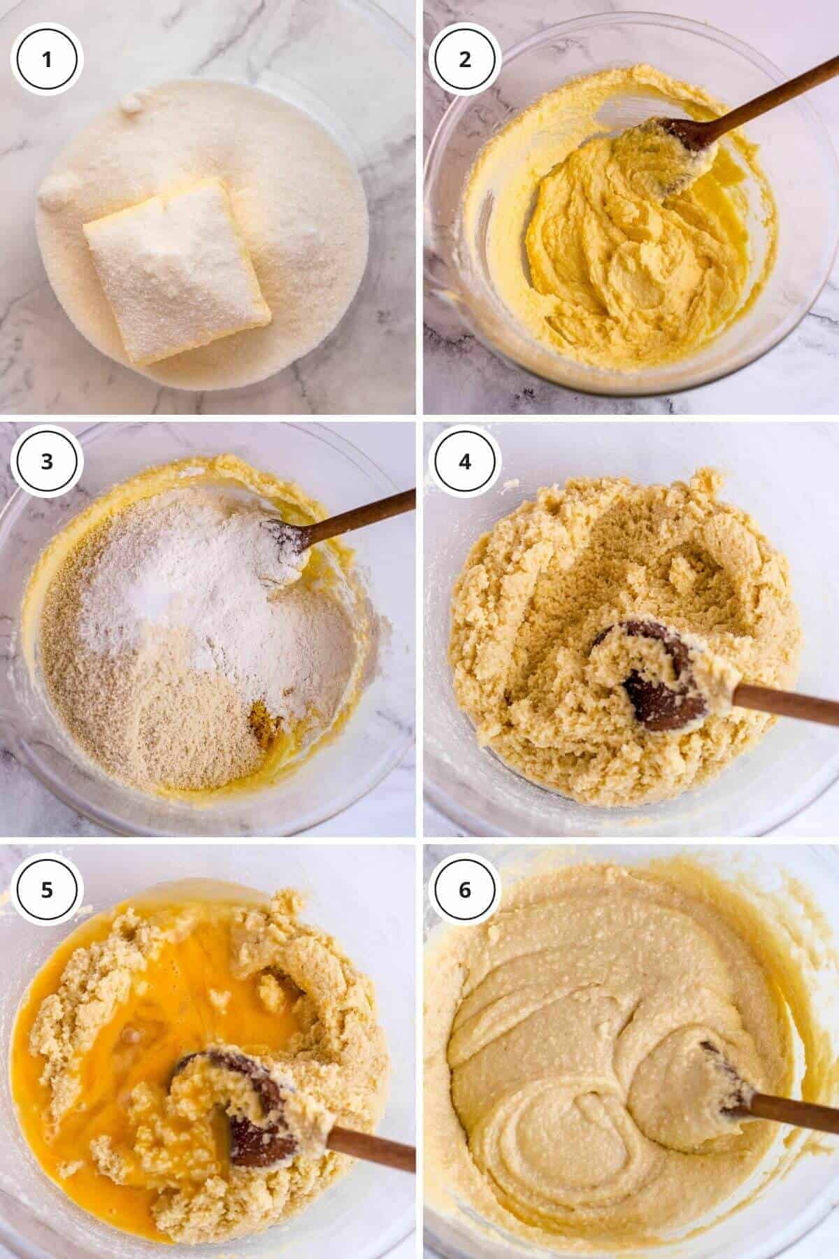 Picture steps to make frangipane.