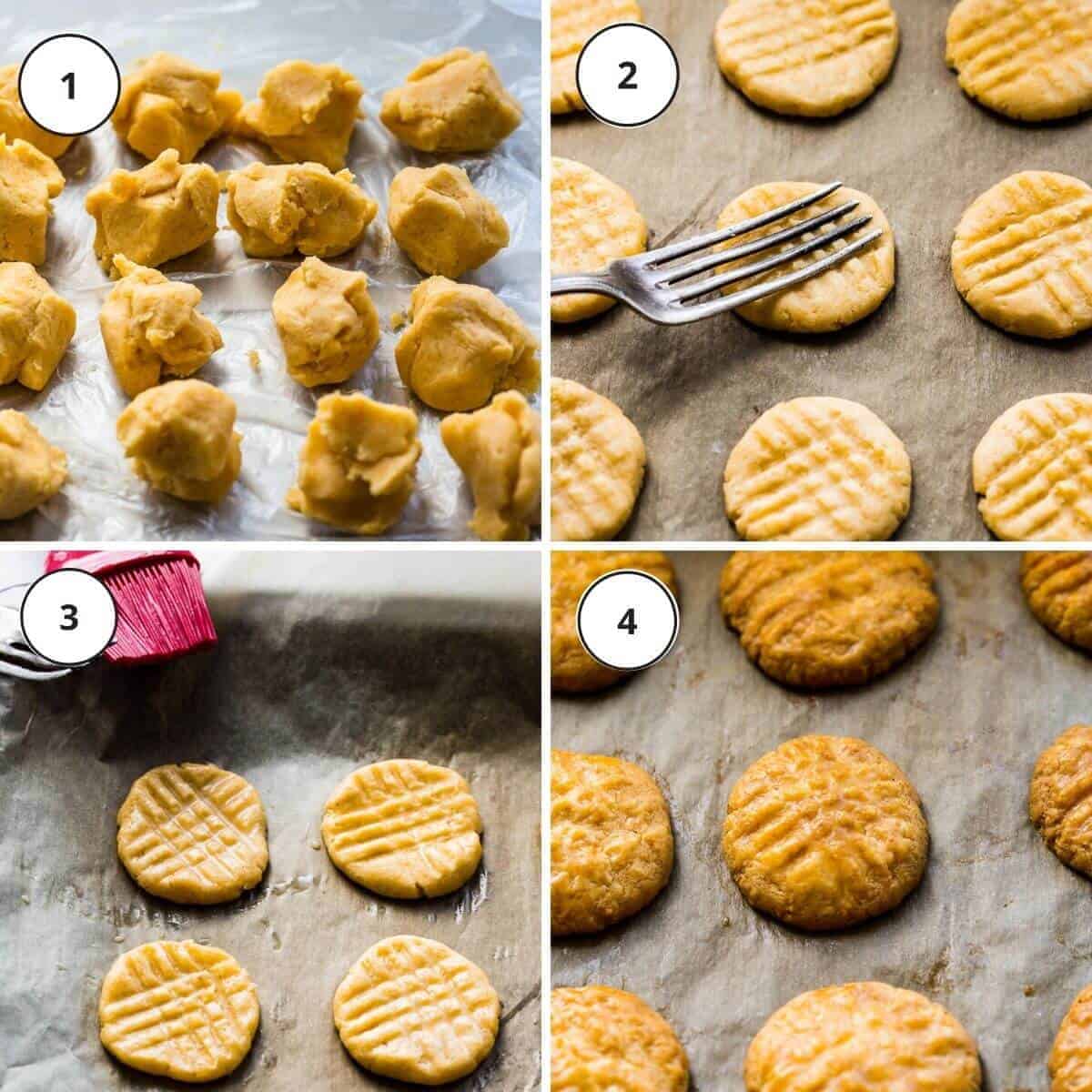 picture steps how to bake parmesan cookies..