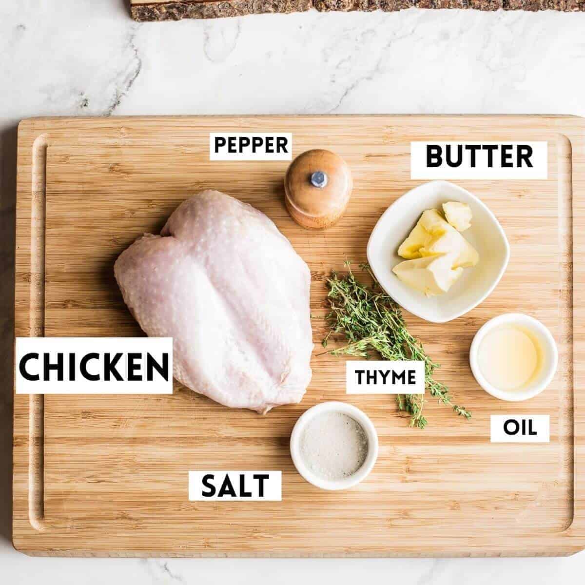 Ingredients needed to cook chicken