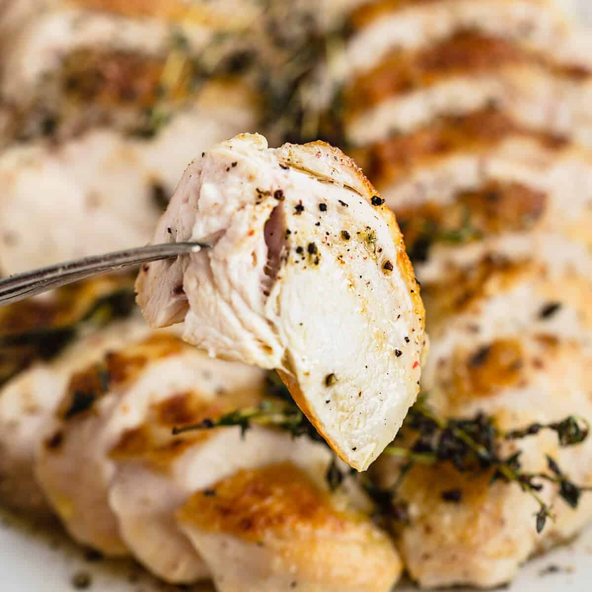 oven roasted chicken breast with thyme butter