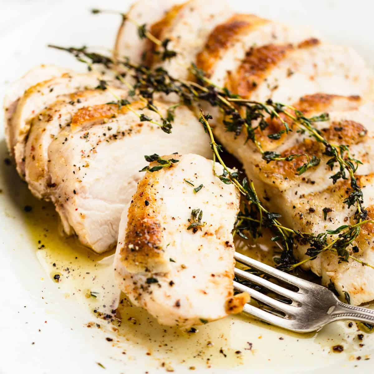 oven roasted chicken breast with thyme butter