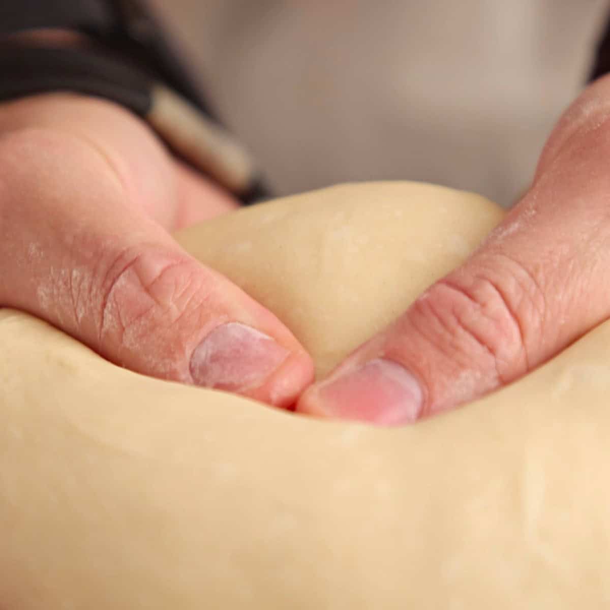 Rested smooth dough for pelmeni.