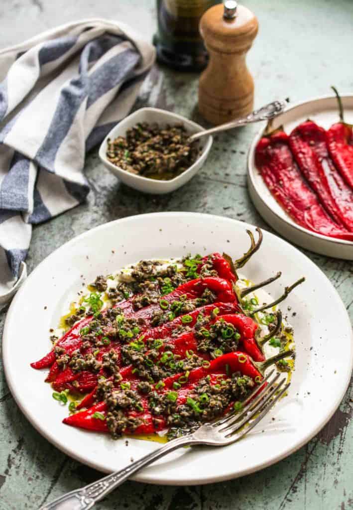 roasted red peppers