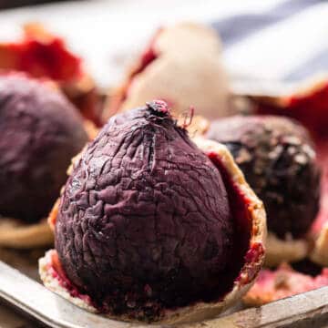 beetroot in a salt crust on a silver oven sheet