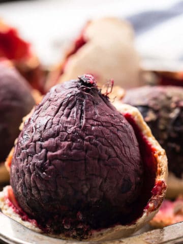 beetroot in a salt crust on a silver oven sheet