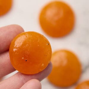 Salt cured egg yolk on hand.