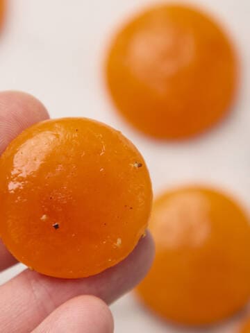 Salt cured egg yolk on hand.