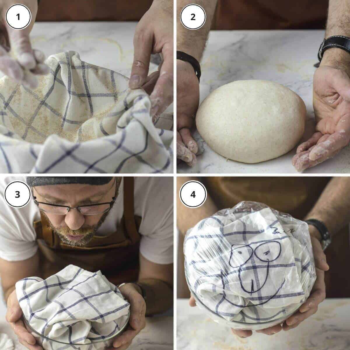 dough wrapping for long fermentation.